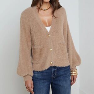 L'Agence Harriet Fuzzy Cardigan NWOT
